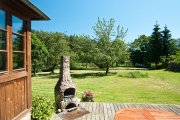 Großes Ferienhaus Terasse Gartenblick